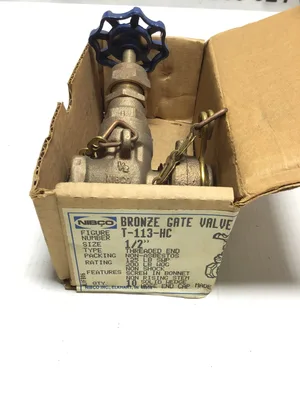 Nibco T-113-HC 1/2in Bronze Gate Valve, Thread x Hose Thread 039923616562