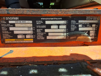 USED 2016 Snorkel S3219E