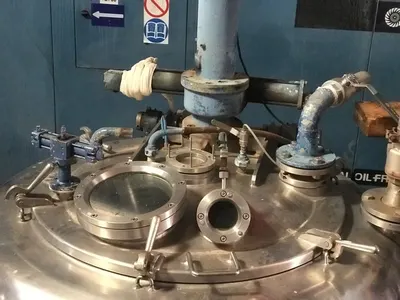 Ferrum PUR-1200 gastight perforate basket centrifuge, 316SS.
