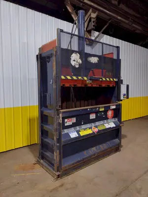 72" X 30" JV MFG CRAM A LOT MODEL #VB-72-B VERTICAL HYDRAULIC CARDBOARD BALER: STOCK #18054