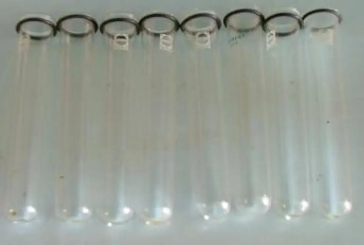 QTY. 7. SCHOTT DURAN 50ML TEST TUBES OUT OF MC 625...