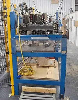 USED CUSTOM-BUILT DESOUTTER MULTIPLE-SPINDLE VERTICAL DRILLING AND GROOVING MACHINE