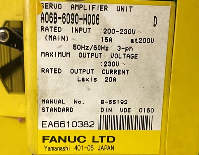 FANUC A06B-6090-H006 SERVO AMPLIFIER