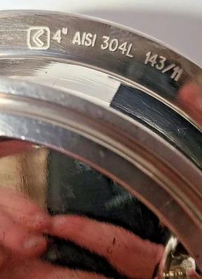 304L 4" AISI 143/11 MANUAL 2 POSITION BUTTERFLY VALVE Stainless Steel