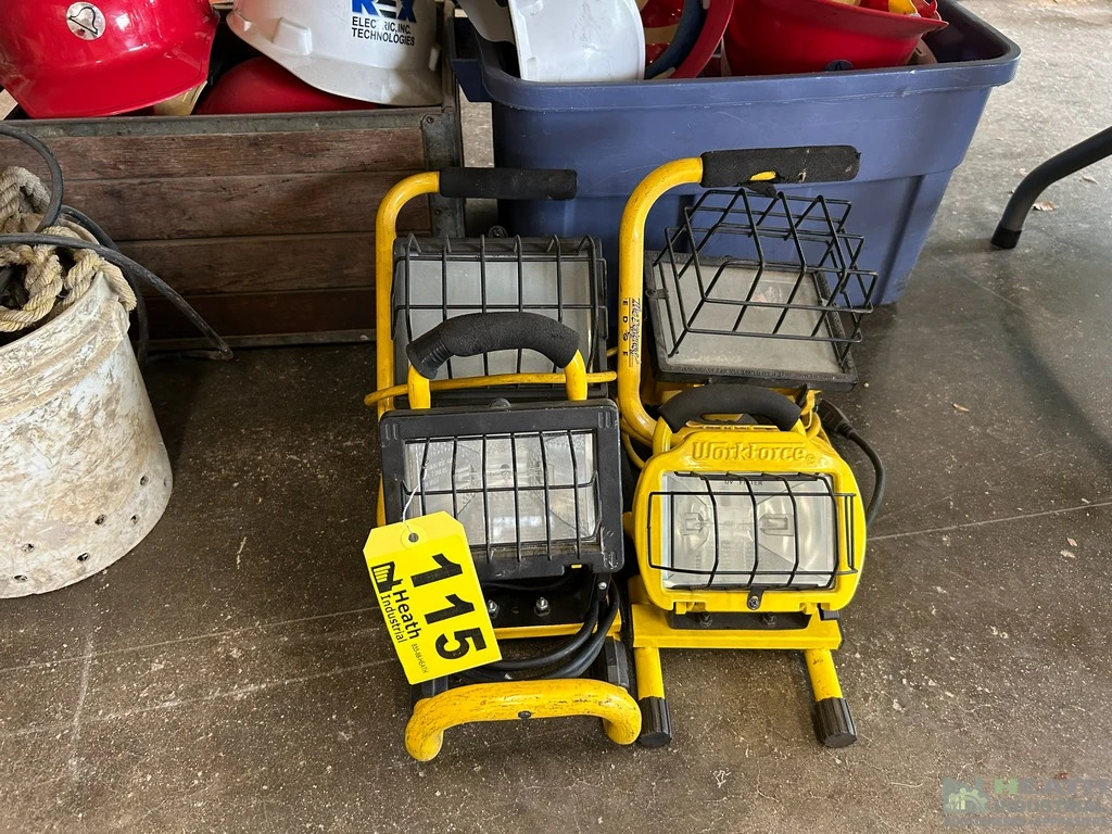Used _UNKNOWN_ (4) HALOGEN WORK LAMPS CNC Lights Illinois US | Heath Industrial Auction Services #1379645