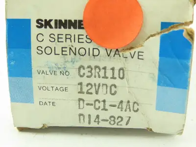 Honeywell Skinner C3R110 Solenoid Valve 3-Way NC 12VDC 75 PSI 1/8" NPT