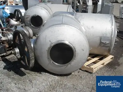 USED Patterson-Kelley 50 CU FT P-K TWIN SHELL BLENDER, 304 S/S, 5 HP