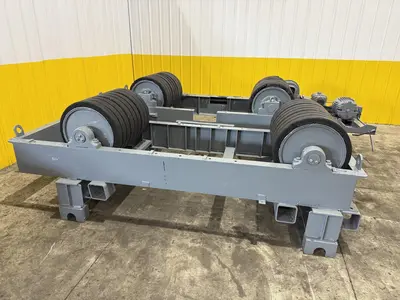 120 TON (240,000 LBS) RANSOME PANDJIRIS POWERED TANK TURNING ROLLS, POWER & IDLER: STOCK #23144
