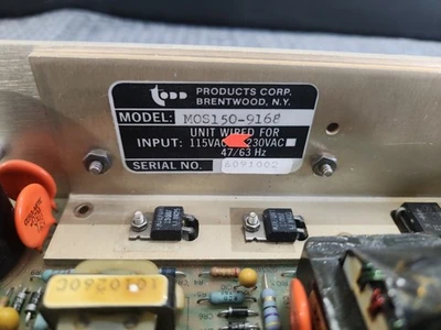 USED TODD PRODUCTS CORP M0S150-9168