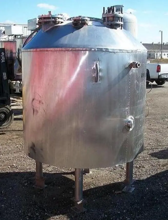 Reactor, 300 Gallon, Glass Lined, Stainless Steel, 100 PSI, Jacketed, Pfaudler #5991432