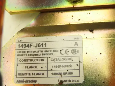 Allen Bradley 1494F-NF100 Fixed Depth Disconnect Switch 100A 600V 7" Depth