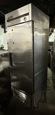 174-0004 True T-23F Stainless Steel Self Contained 1 Door Reach In Freezer