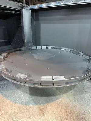 USED WHEELABRATOR 96" SWING TABLE SHOT BLAST MACHINE