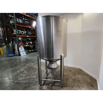 Used Stainless Steel Sanitary Dry Storage Bin Hopper - 32 Cu/Ft