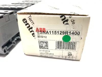 1SNA115129R1400 | ABB Entrelec  Feed-Through Terminal Block Gray 12mm BOX OF 20 - New Other