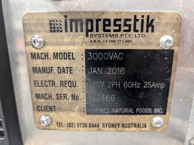 USED 2016 IMPRESSTIK 3000VAC