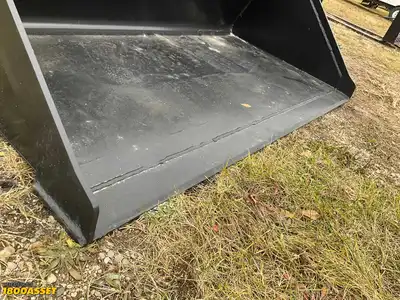 New Tomahawk 60” skid steer bucket, welded on high carbon cutting edge, skid steer quick attach