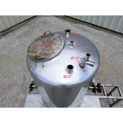 Used Cherry-Burrell Stainless Steel Sanitary Mix Tank - 280 Gallon