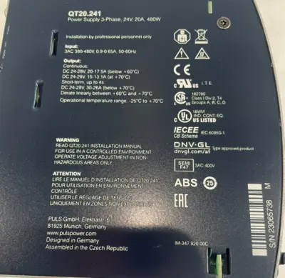 NEW PULS QT20.241 POWER SUPPLY QT20241