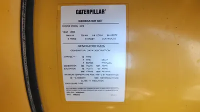 USED CATERPILLAR 725 KW PRIME POWER 3412C