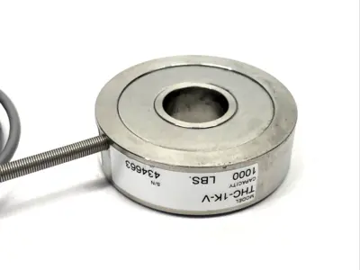 THC-IK-V | Transducer Techniques  Through-Hole Donut Load Cell Force Sensor 0-1K LB - Used