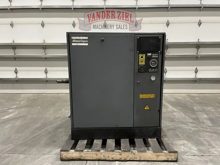 Used ATLAS COPCO GA11 Rotary Screw & Sliding Vane Air Compressors Michigan US | Vander Ziel Machinery Sales #480404