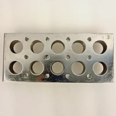 Stainless Steel Sterilizer Freezer Box 8x4x2" with 10-Hole Test Tube Rack