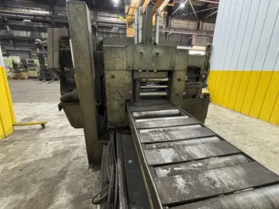 12" X 12" HYD-MECH MODEL #H-12A AUTOMATIC FEED HORIZONTAL SAW PLC-100 CONTROLS & NESTING: STOCK #23723