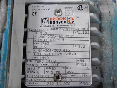 Used BROOK HANSEN _UNKNOWN_ A.C. Motors Texas US | OCO Industrial #1600133