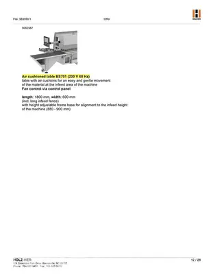 USED 2021 HOLZ-HER 1598 LUMINA SINGLE SIDED EDGEBANDER