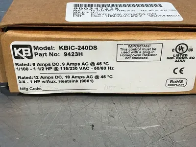 Used KB ELECTRONICS KBIC240DS Motor Controllers Ohio US | HGR 24 #1301607