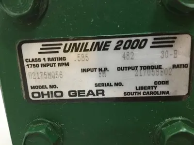 USED OHIO GEAR 02175MQ56