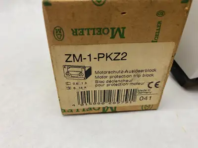 USED MOELLER ADJUSTABLE MOTOR PROTECTION TRIP BLOCK 0.6-1A, 8-14A