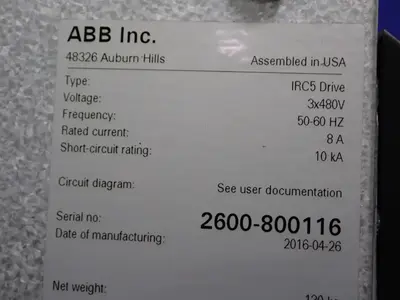 USED 2016 ABB IRB 2600