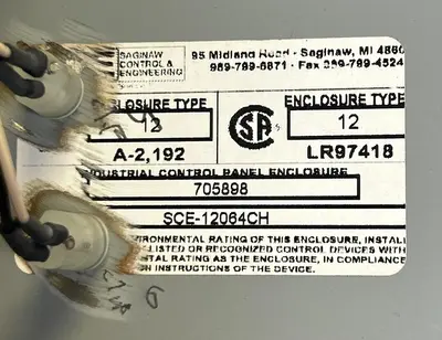 Used SAGINAW SCE-12064CH Miscellaneous Equipment (Electrical & Power) | Surplus Asset Holdings #1196799