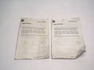 Allen Bradley Cat 1746 Digital I/O Module Installation Instructions LOT OF 2 - Used
