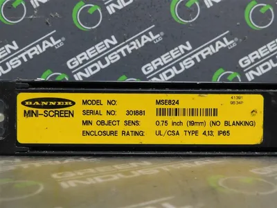 Banner MSE824/MSR824 Mini-Screen Encoder & Reciever Light Curtain Pair Used