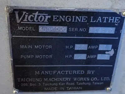 USED VICTOR / TAICHUNG MACHINERY 400X1000
