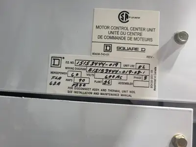 USED SQUARE D MODEL 6
