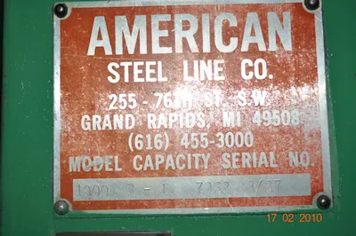 USED 1987 AMERICAN STEEL LINE 1000-3-11