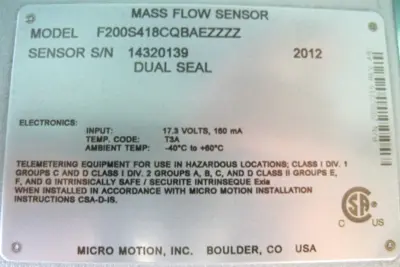 NEW Micro Motion F200 S418CQBAEZZZZ