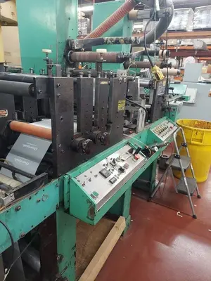 10" WIDE ROTOPRESS 9 COLOR 3 DIE STATION FLEXOPRESS
