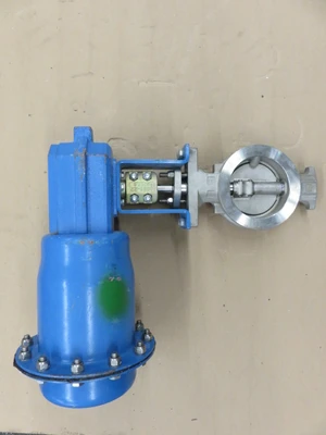 Jamesbury 4"-150 Wafer Sphere / Butterfly Valve with Pneumatic Actuator Unused