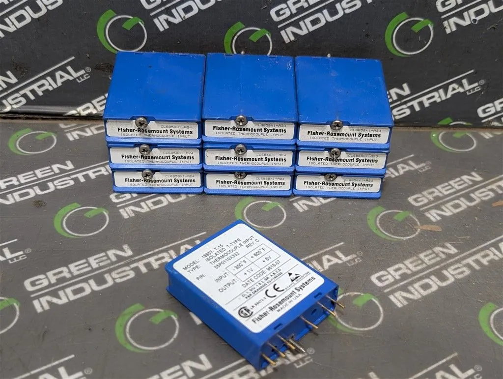 Lot of 10 Fisher-Rosemount 18957-T-15 Isolated Thermocouple Inputs Used