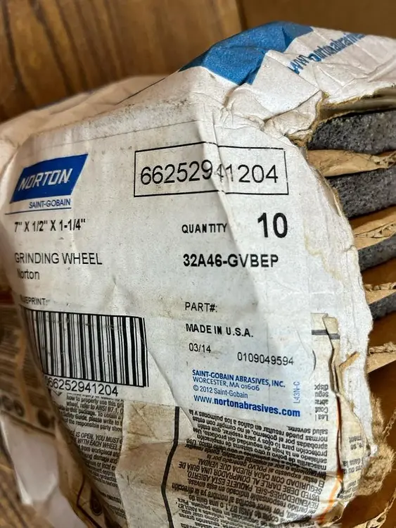 New | in-Stock NORTON 32A46-GVBEP Grinding Wheels Ohio US | Surplus Asset Holdings #1520376