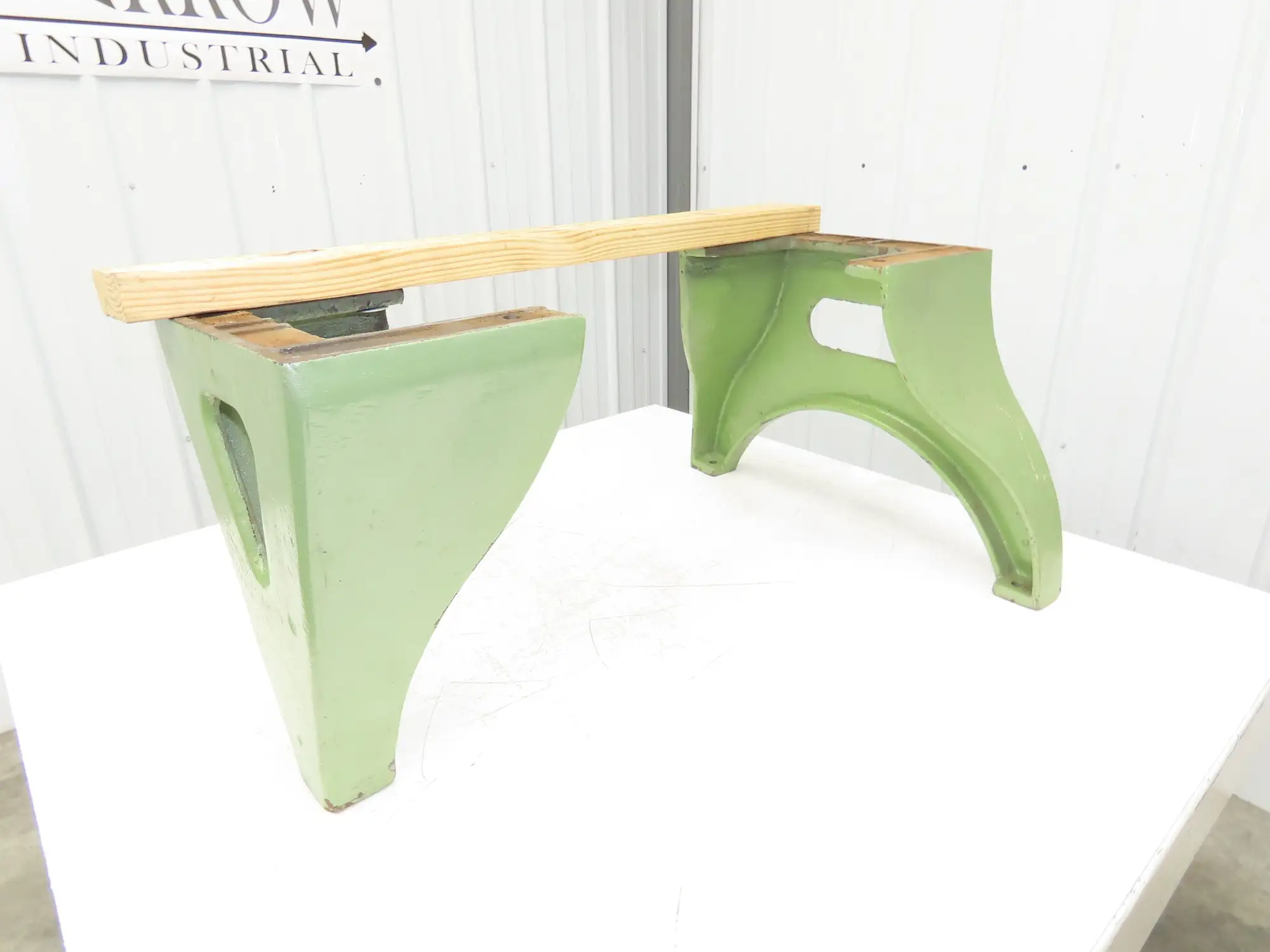 Moak Vintage Cast Iron Coffee Table Base Legs 16-3/4" Antique Planer 3 Leg Set