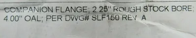 NEW JOHNSON POWER SLF150-RSB COMPANION FLANGE 2.25" ROUGH BORE 4" OVAL SLF150RSB