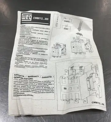 WEG CWM250-22-30E21 Contactor, 250A Coil, 430-500V, 3Ph 4F
