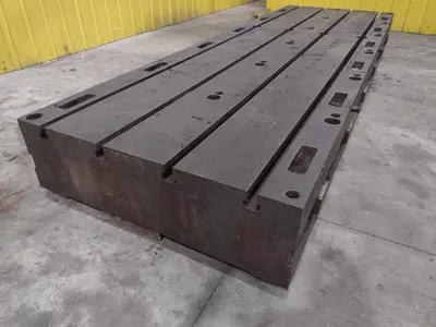 12' X 4' X 14" T-SLOTTED FLOOR PLATE: STOCK #23498
