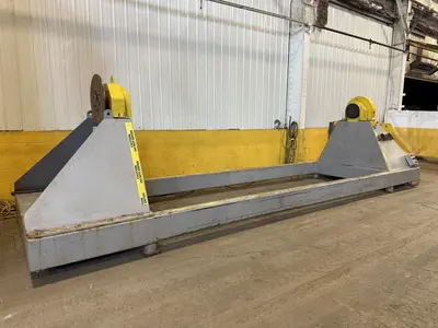 120" SWING X 208" LONG WELDING SYSTEMS HEADSTOCK & TAILSTOCK POWERED WELDING POSITIONER / PIPE ROLLER: YOBRO #23957
